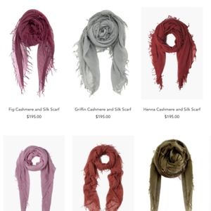 NWT Chan Luu cashmere silk scarves pashminas